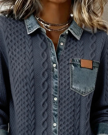 Raquel-Blusa larga con vaquero