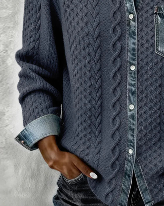 Raquel-Blusa larga con vaquero