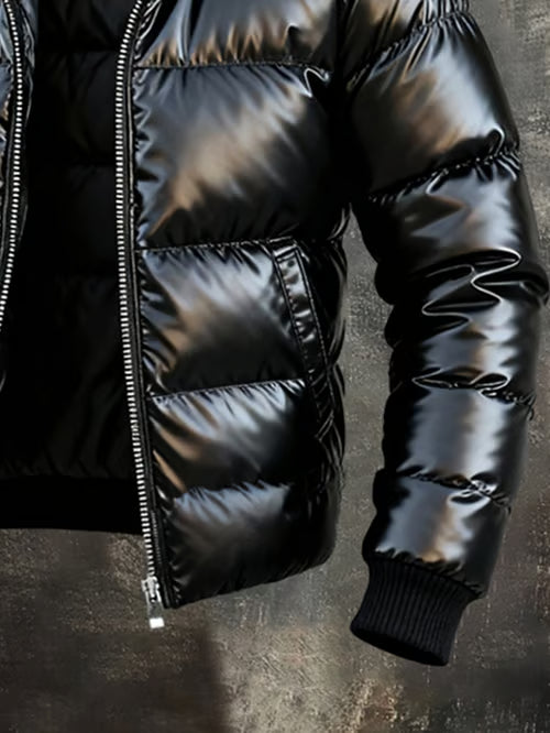 Chaqueta acolchada retro para hombre, con forro cálido, con muchos bolsillos y forro de algodón, para actividades al aire libre.